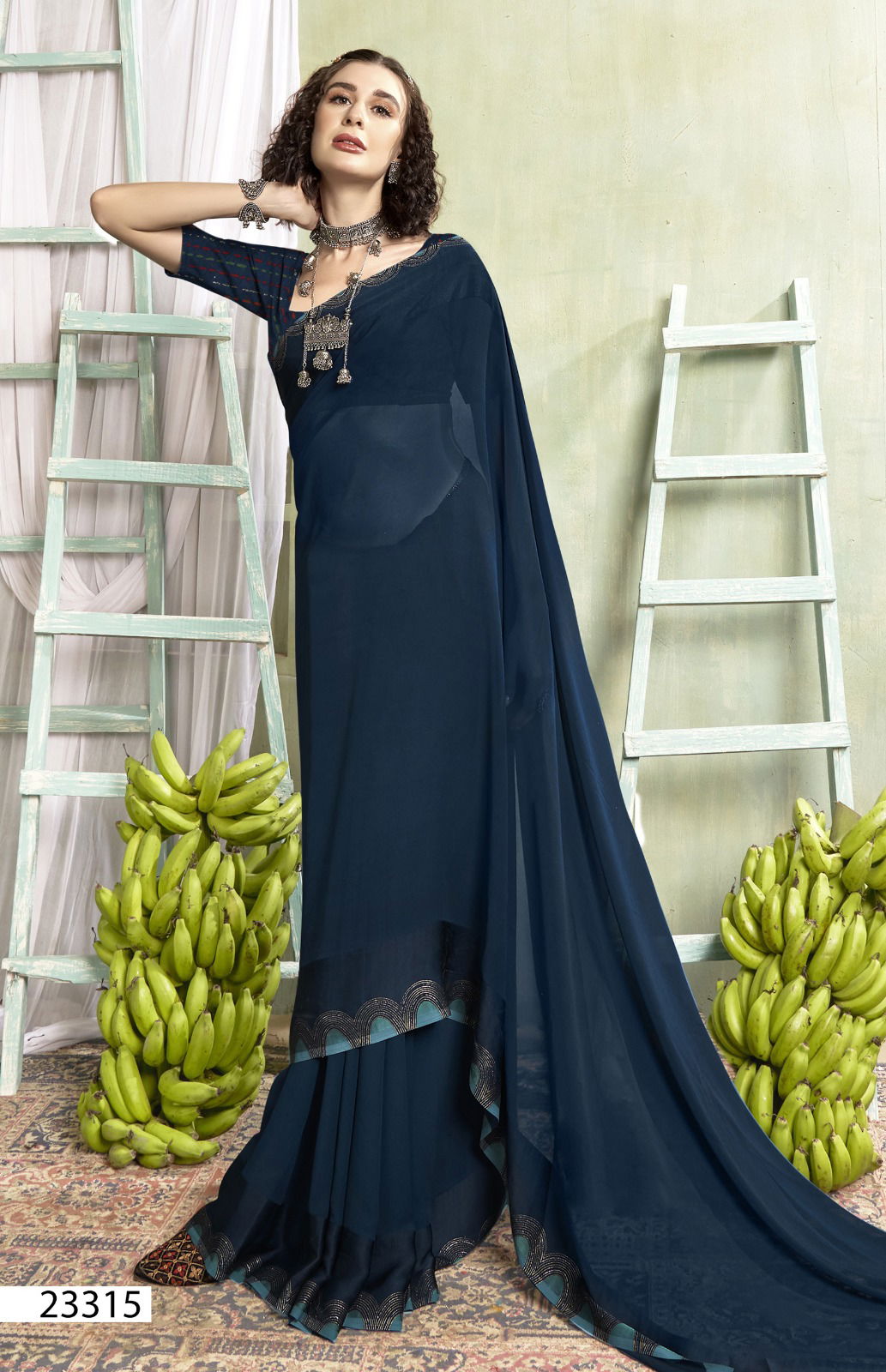 Sudan By Vallabhi Designer Georgette Party Wear Sarees Wholesale Market In Surat